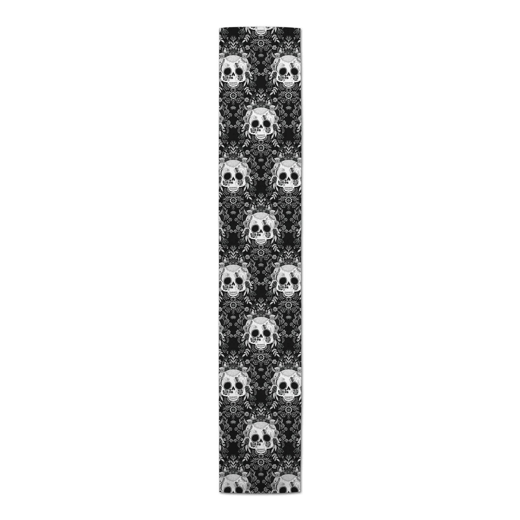 Sugar Skull Pattern 16" x 90" Cotton Twill Runner